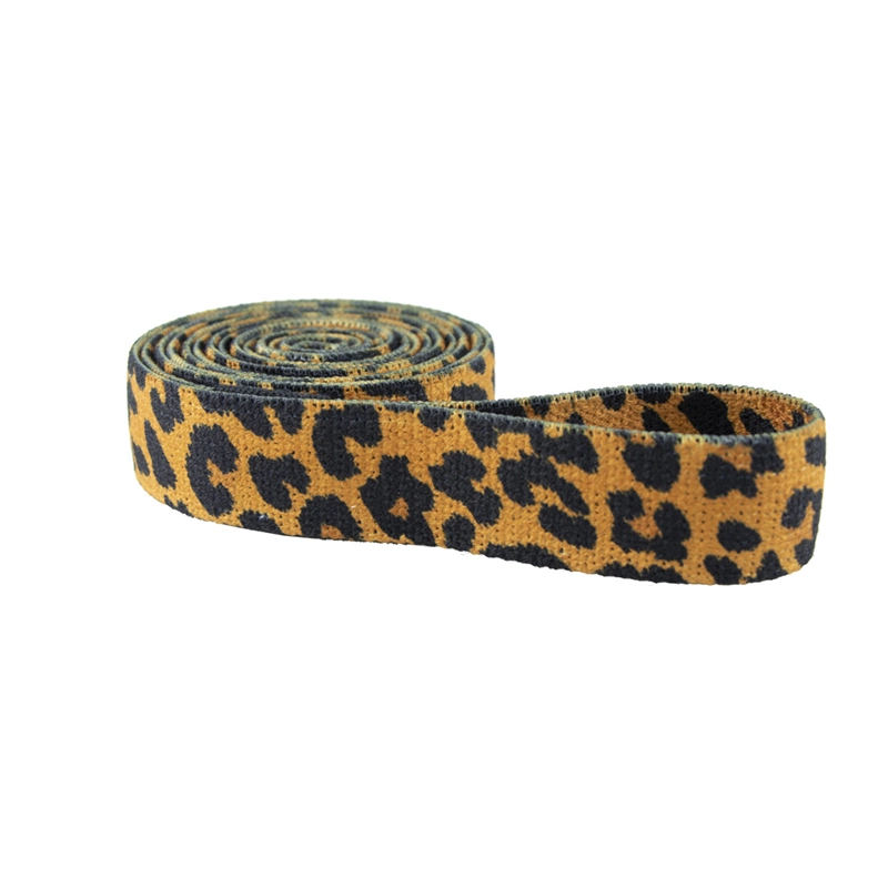 Workout Fitness Exercise Bands Non Slip Exercise Resistance Band Set Leopard Custom Printing Long Fitness Band