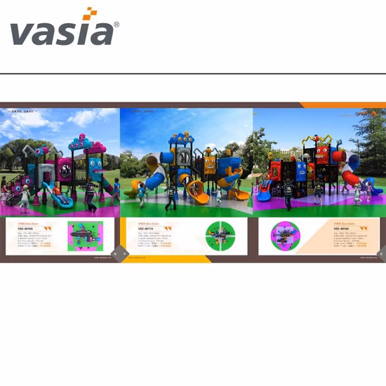 Vasia 주거용 플라스틱 슬라이드 야외 놀이터 장난감/사용된 야외 어린이 게임/어린이를 위한 야외 놀이터 장비